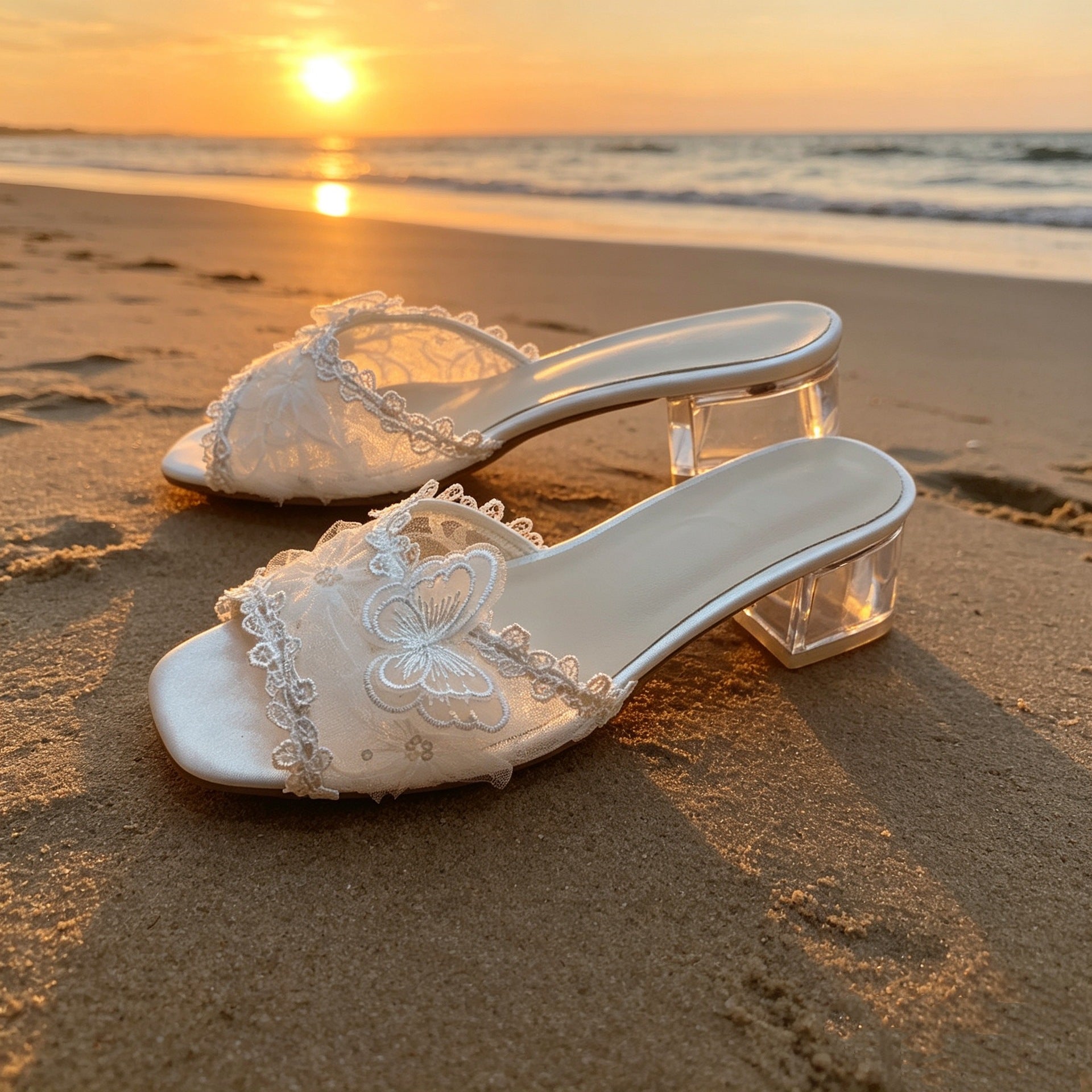Summer women's lace transparent sandals